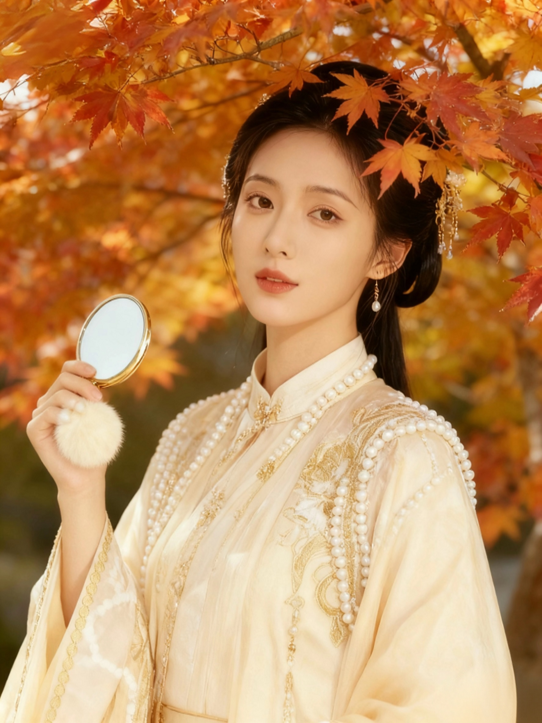 Limited Beijing Moon Osmanthus Rabbit quicksand mirror—ideal for gifting on birthdays or Mid-Autumn. Luminous effect enhances usability, while cultural elements stand out.